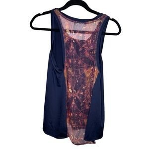 CALIA by Carrie Underwood Limited Edition Navy Racerback Mesh Detail Tank Top